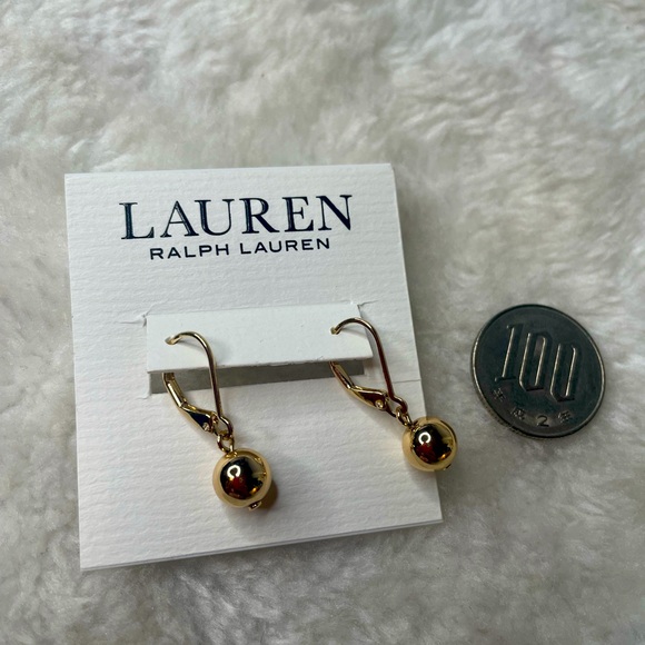 Lauren Ralph Lauren Gold Sphere Earrings - Picture 2 of 3